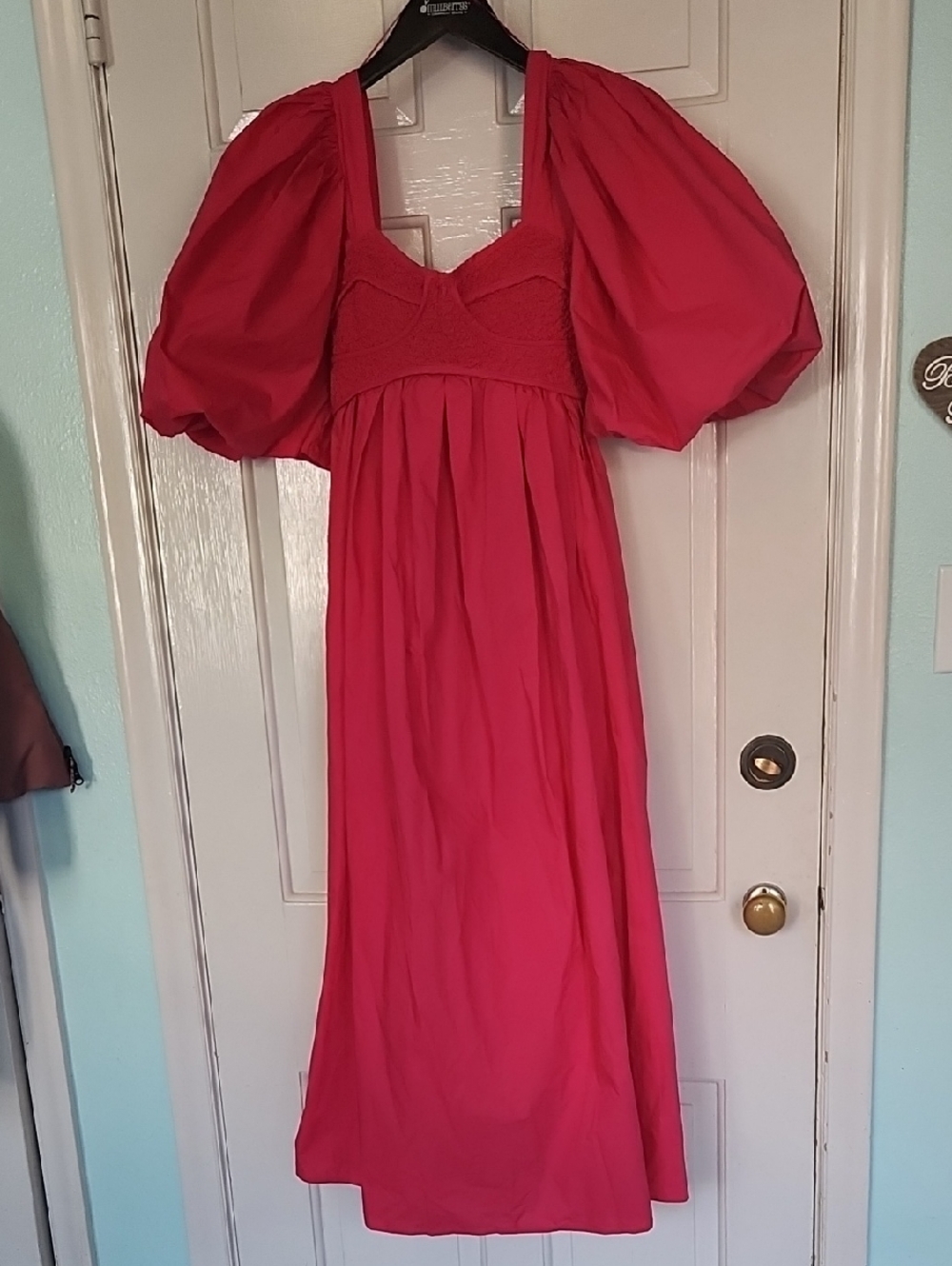 One Loved Babe Puff-Sleeve Maxi Dress